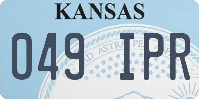 KS license plate 049IPR