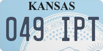 KS license plate 049IPT