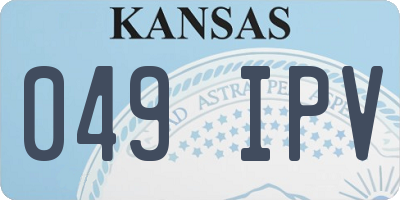 KS license plate 049IPV