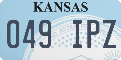 KS license plate 049IPZ