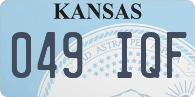 KS license plate 049IQF