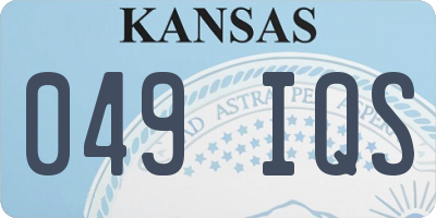KS license plate 049IQS