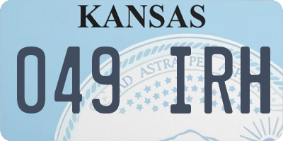 KS license plate 049IRH