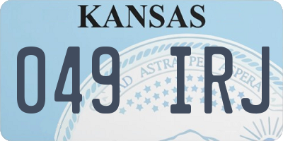KS license plate 049IRJ