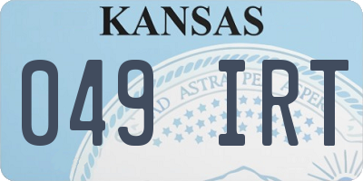 KS license plate 049IRT
