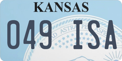 KS license plate 049ISA