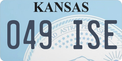 KS license plate 049ISE