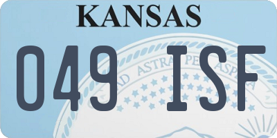 KS license plate 049ISF