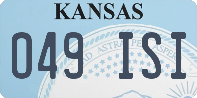 KS license plate 049ISI