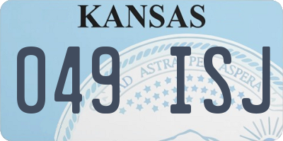 KS license plate 049ISJ