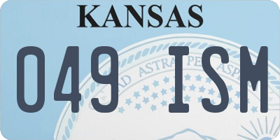 KS license plate 049ISM