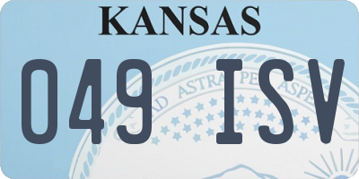 KS license plate 049ISV