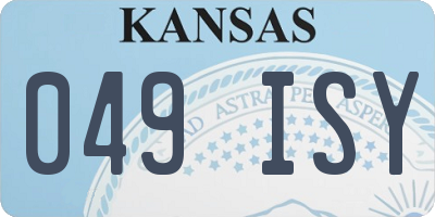 KS license plate 049ISY