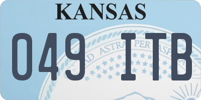 KS license plate 049ITB