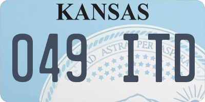 KS license plate 049ITD