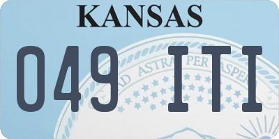 KS license plate 049ITI