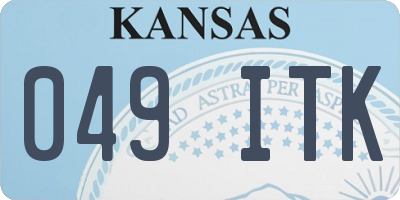 KS license plate 049ITK
