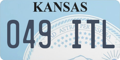 KS license plate 049ITL