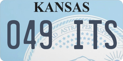 KS license plate 049ITS