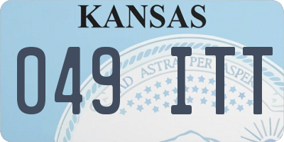 KS license plate 049ITT