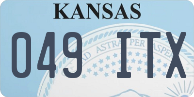 KS license plate 049ITX