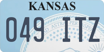 KS license plate 049ITZ
