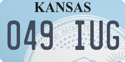 KS license plate 049IUG