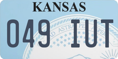 KS license plate 049IUT