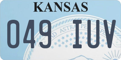 KS license plate 049IUV