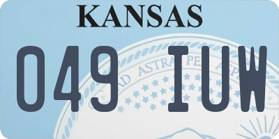 KS license plate 049IUW