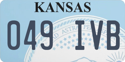 KS license plate 049IVB