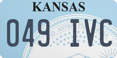 KS license plate 049IVC