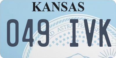KS license plate 049IVK