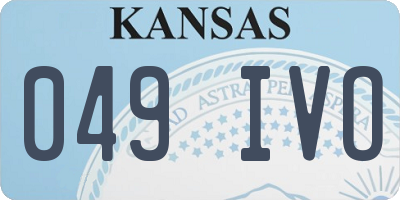 KS license plate 049IVO