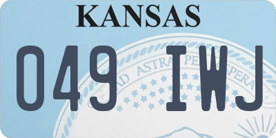 KS license plate 049IWJ