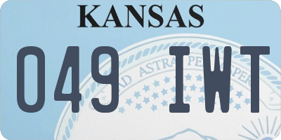 KS license plate 049IWT