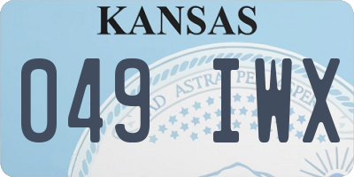 KS license plate 049IWX
