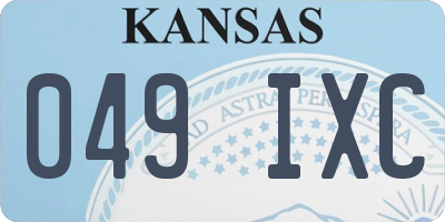 KS license plate 049IXC