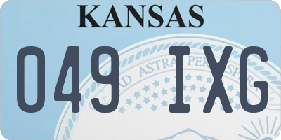 KS license plate 049IXG