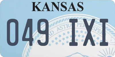 KS license plate 049IXI