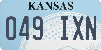 KS license plate 049IXN