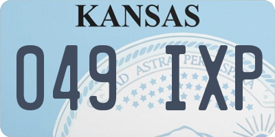 KS license plate 049IXP