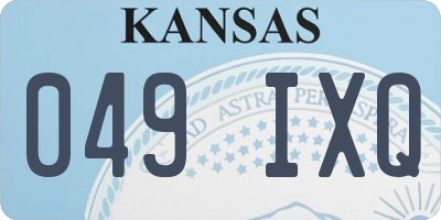 KS license plate 049IXQ