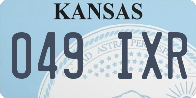 KS license plate 049IXR