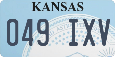 KS license plate 049IXV