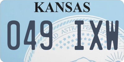 KS license plate 049IXW