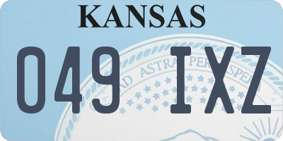 KS license plate 049IXZ