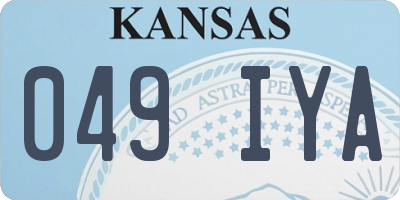 KS license plate 049IYA