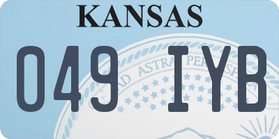 KS license plate 049IYB