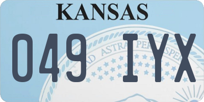 KS license plate 049IYX